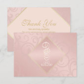 Rose Gold Muster Vielen Dank Karten (Vorne/Hinten)