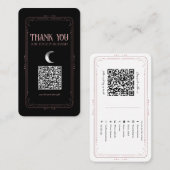 Rose Gold Mystical Magic Occult Social Media QR Visitenkarte (Vorne/Hinten)