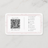 Rose Gold Mystical Magic Occult Social Media QR Visitenkarte (Rückseite)