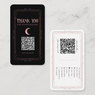 Rose Gold Mystische Magie Okkult Social Media QR Visitenkarte