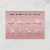 Rose Gold nach Pflegeknocheneinweisung Visitenkarte (Rückseite)