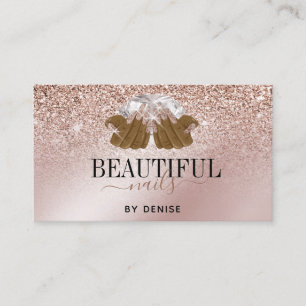 Rose Gold Nagelsalon Handnails Technikerin Visitenkarte