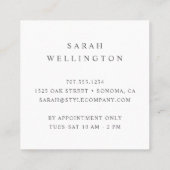 Rose Gold Nähmaschine | Seamstress oder Schneider Quadratische Visitenkarte (Rückseite)