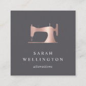 Rose Gold Nähmaschine | Seamstress oder Schneider Quadratische Visitenkarte (Vorderseite)