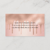 Rose Gold Nail Polnisch Visitenkarte (Rückseite)