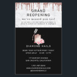 Rose Gold Nail Salon Grand Wiedereröffnung Covid S Flyer<br><div class="desc">Eine komplette zusammenhängende Kollektion für alle Ihre Geschäftsprodukte und -materialien. Beraten Sie die Gönner Ihrer Wiedereröffnung mit neuen Sicherheitsmaßnahmen für Kokosmilch. Eine Sammlung von Produkten zur Förderung von Richtlinien zur sozialen Distanzierung. Diese Produkte sind ideal, um sicherzustellen, dass sowohl Mitarbeiter als auch Kunden soziale distanzierende Richtlinien einhalten. Fügen Sie diesem...</div>