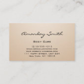 Rose Gold Nail Script Geometric Logo Gerahmt Visitenkarte (Rückseite)