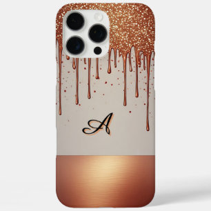 ✨ Rose Gold Name Glow – Glitter Drip Luxus individ iPhone 16 Pro Max Hülle