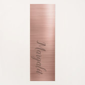 Rose Gold Name Monogram Yogmata Yogamatte (Vorderseite)