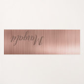 Rose Gold Name Monogram Yogmata Yogamatte (Vorderseite (Horizontal))