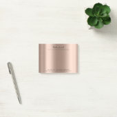 Rose Gold Name Web Telefonnummer Pink Post-it Klebezettel (Büro)