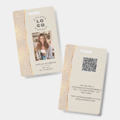 Rose Gold Naturrosa Modernes, mädchenhaftes Abzeic Ausweis (Front & Back)