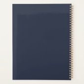 Rose Gold & Navy Backtriebwerke Bäckerei Business Planer (Rückseite)