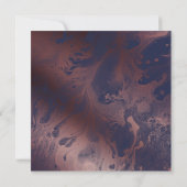 Rose Gold & Navy Blauer Marmor feiert mit uns Einladung (Rückseite)