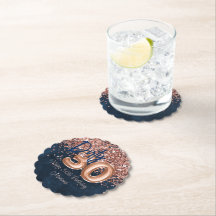 Rose Gold Navy Blue 30. Geburtstag Party