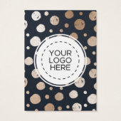 Rose Gold Navy Blue Earring Display Card (Rückseite)