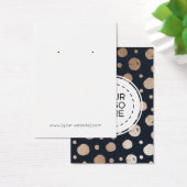 Rose Gold Navy Blue Earring Display Card (Schreibtisch)