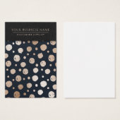 Rose Gold Navy Circles erhalten Display Cards (Vorne & Hinten)