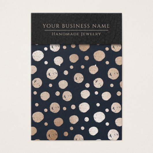 Rose Gold Navy Circles erhalten Display Cards (Vorderseite)