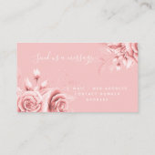 Rose Gold Navy Floral Watercolor Event Plane Visitenkarte (Rückseite)