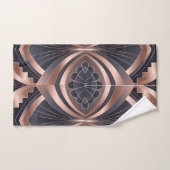 Rose Gold Navy Geometric Neo Art Deco Badhandtuch Set (Handtuch)