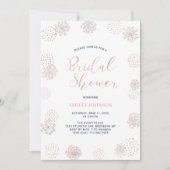 Rose Gold & Navy Modernes Muster Brautparty Einladung (Vorderseite)