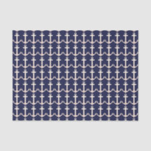 Rose Gold Navy Nautic Tissue