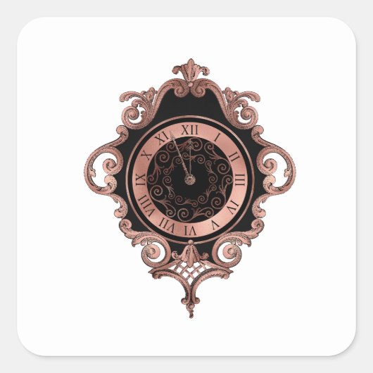 Rose Gold New Year Party Umschlag Aufkleber (Vorderseite)