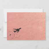 Rose Gold New York City Passport Dankeskarte (Rückseite)