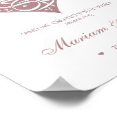 Rose Gold Nikkah Wedding Poster (Ecke)