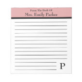 Rose Gold Note vom Schreibtisch aus ~ Personalisie Notizblock (Vorderseite)