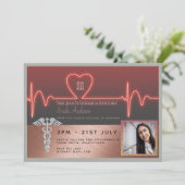 Rose Gold Nurse Abschluss Einladung - FOTO RN (Stehend Vorderseite)