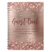 Rose Gold Nursing School Abschluss Gästebuch Notizblock (Vorderseite)