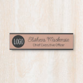 Rose Gold Office Türsignatur Ihr Logo Türschild (Vorderseite )