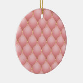 Rose Gold Ogee Tufted Christmas Ornament (Rechts)