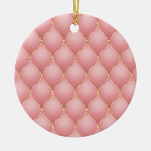 Rose Gold Ogee Tufted Christmas Ornament (Vorne)