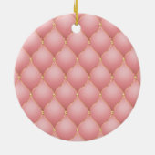 Rose Gold Ogee Tufted Christmas Ornament (Hinten)
