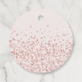 Rose Gold Oh Girl Favor Confetti Script Geschenkanhänger (Rückseite)