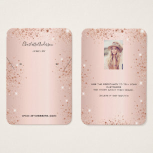 Rose Gold Ohrring Foto Glitzer-Grafikkarte