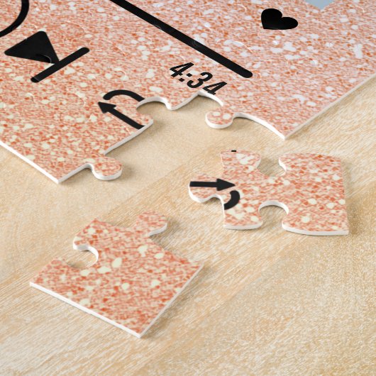 Rose Gold Ombre Abschluss Foto Song Playlist Puzzle (Seite)