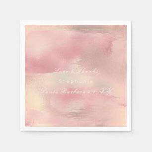 Rose Gold Ombre Blush Copper Individuelle Name Serviette