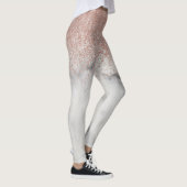 Rose Gold Ombre Glitzer Fading Marble trendy Leggings (Rechts)