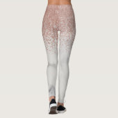 Rose Gold Ombre Glitzer Fading Marble trendy Leggings (Rückseite)