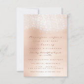 Rose Gold Ombre Glitzer Formal Einladung Park (Vorderseite)