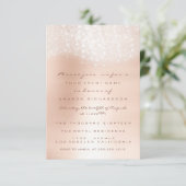 Rose Gold Ombre Glitzer Formal Einladung Park (Stehend Vorderseite)