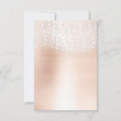 Rose Gold Ombre Glitzer Formal Einladung Park (Rückseite)