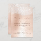 Rose Gold Ombre Glitzer Formal Einladung Park (Vorne/Hinten)