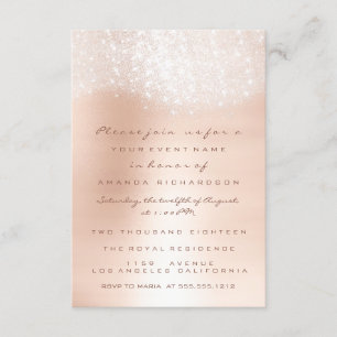 Rose Gold Ombre Glitzer Formal Einladung Park