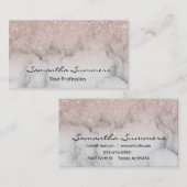 Rose Gold Ombre Glitzer Marble Anpassen Glitzer Visitenkarte (Vorne/Hinten)
