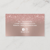 Rose Gold Ombre Music Vocalist Songwriter Visitenkarte (Rückseite)